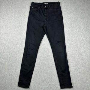 Alexa Chung for‎ AG Jeans Womens 29R Skinny High Waisted Black Denim